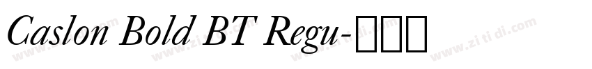 Caslon Bold BT Regu字体转换